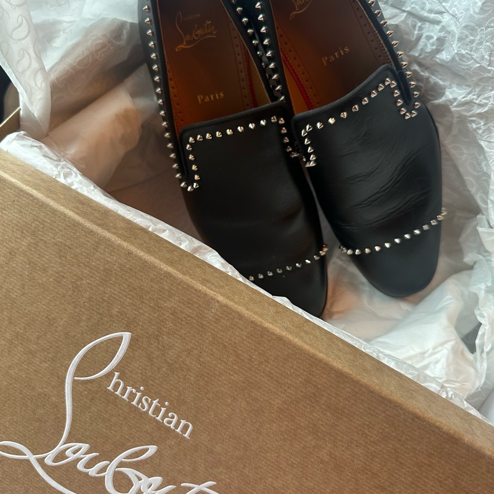 Christian Louboutin Dandy Cloo Black Spike Loafers